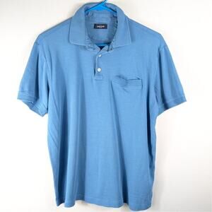 Paul Kehl Zurich Polo Shirt Mens Large Blue Short Sleeve 100% Cotton European